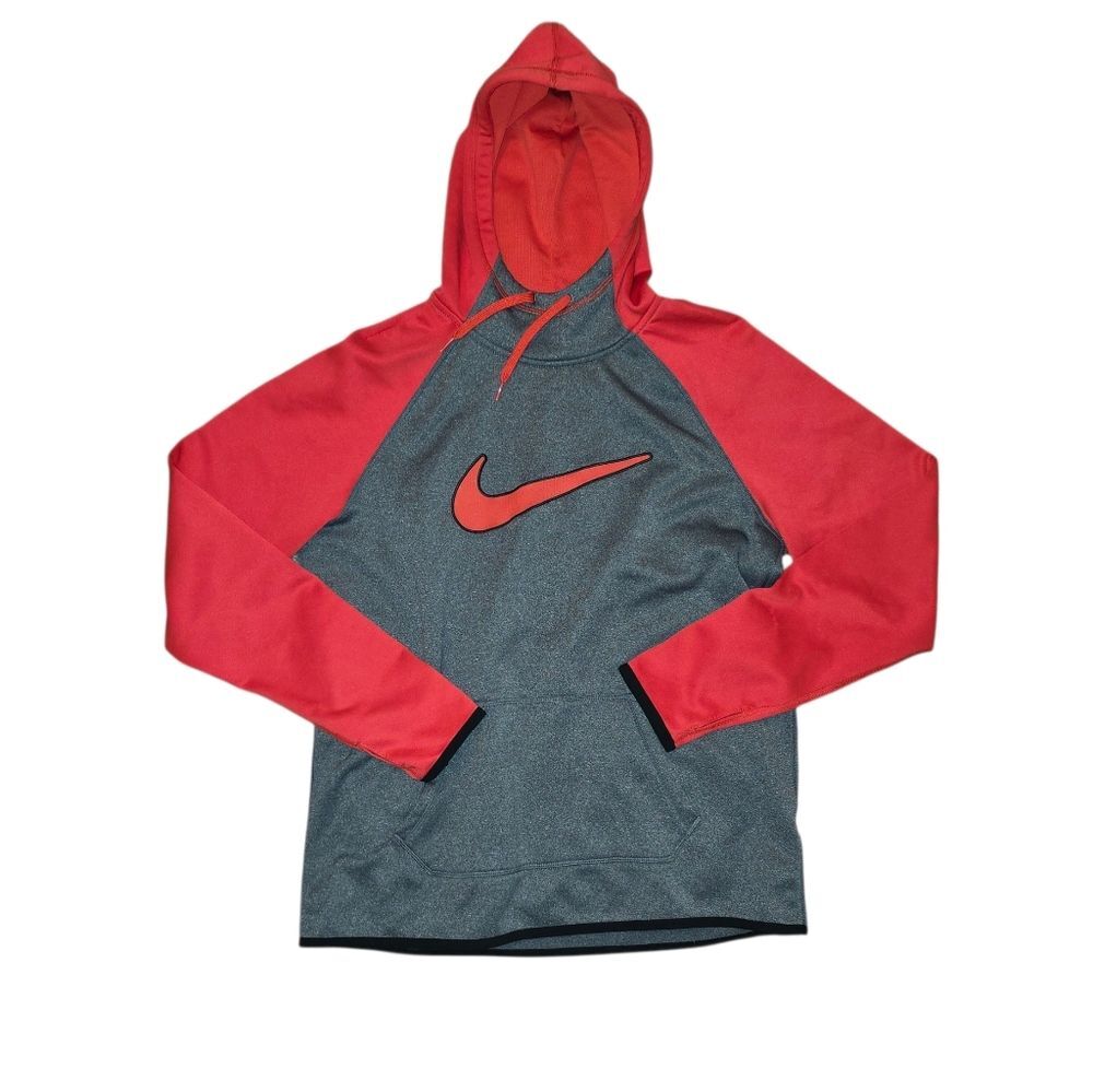 Nike Therma Fit Red and Gray Men's Hoodie Size L